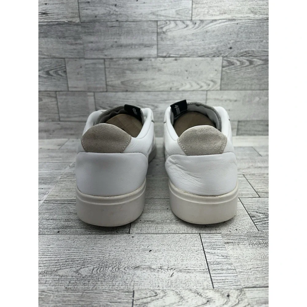 Adidas Sleek White Gold Leather Casual Sneakers Womens 7‎